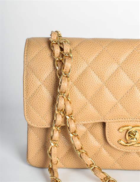 beige chanel bag small